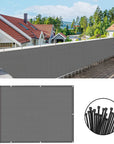 SUNNY GUARD Dark Grey Balcony Deck Privacy Screen Fence Usage