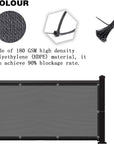 SUNNY GUARD Dark Grey Balcony Privacy Screen Fence Color & Detail