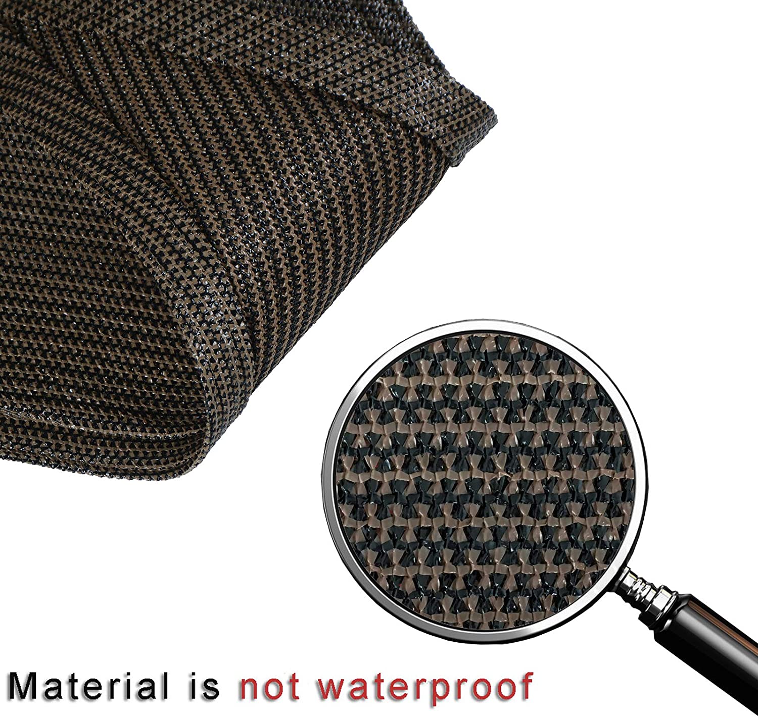 SUNNY GUARD Brown Sun Shade Sail UV Block Not Waterproof Material