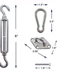 SUNNY GUARD Shade Sail Hardware Kit Details