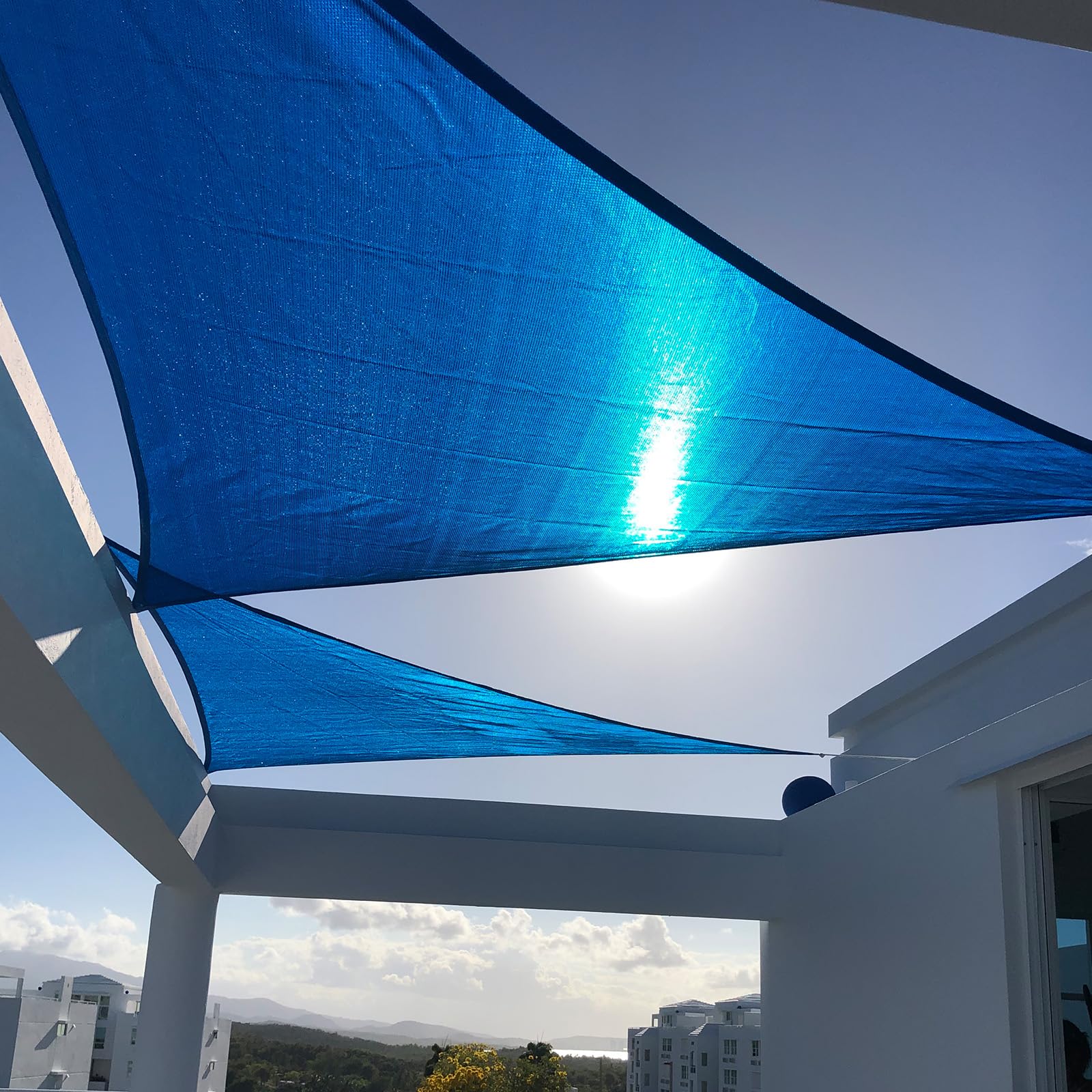 Breathable Triangle Shade Sail for Backyard Deck Patio Garden