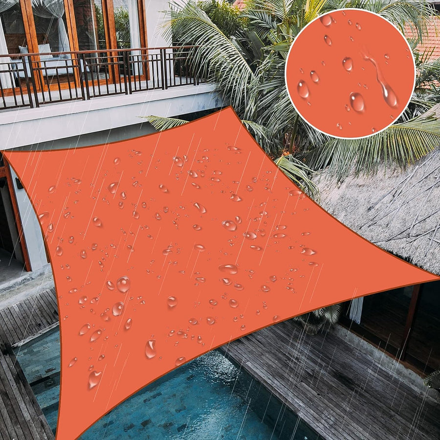 Waterproof Rectangle Shade Sail for Backyard Yard Deck Patio Garden Outdoor