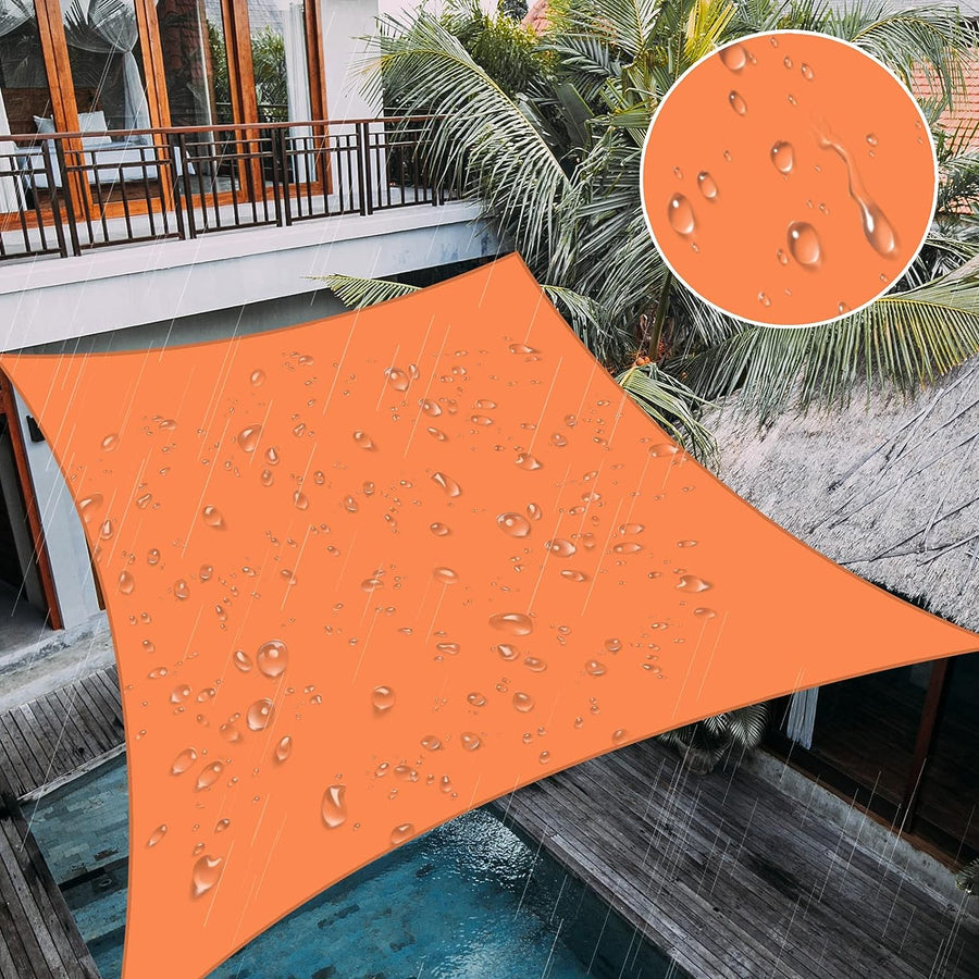 Waterproof Rectangle Shade Sail for Backyard Yard Deck Patio Garden Outdoor