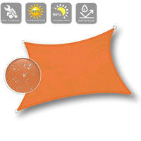 Waterproof Rectangle Shade Sail for Backyard Yard Deck Patio Garden Outdoor