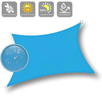 Waterproof Rectangle Shade Sail for Backyard Yard Deck Patio Garden Outdoor